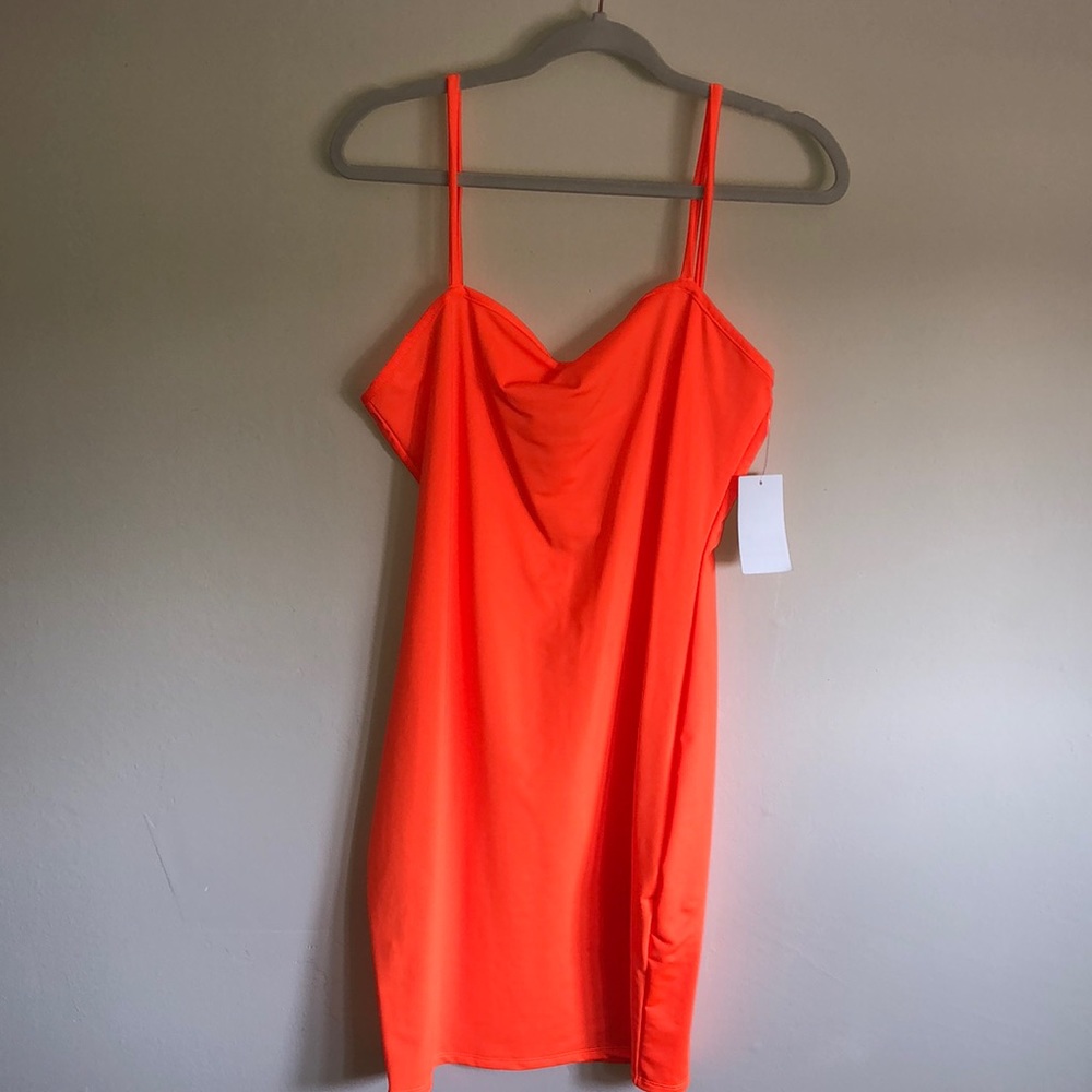 Forever21 Neon Orange BodyCon dress